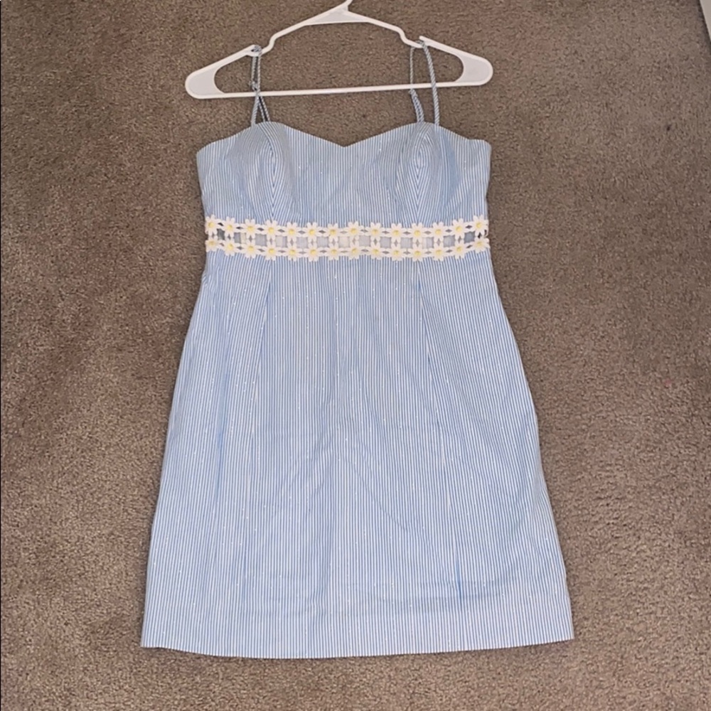 Lilly Pulitzer Sheena Lace Seersucker Dress